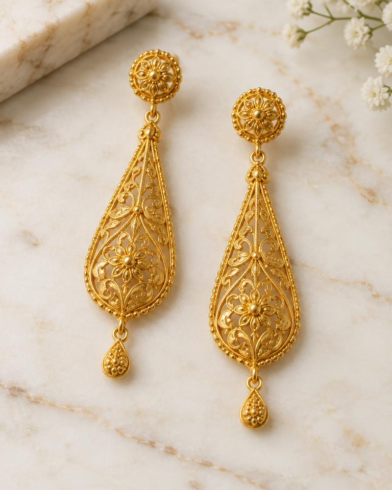 Filigree Drop Earrings