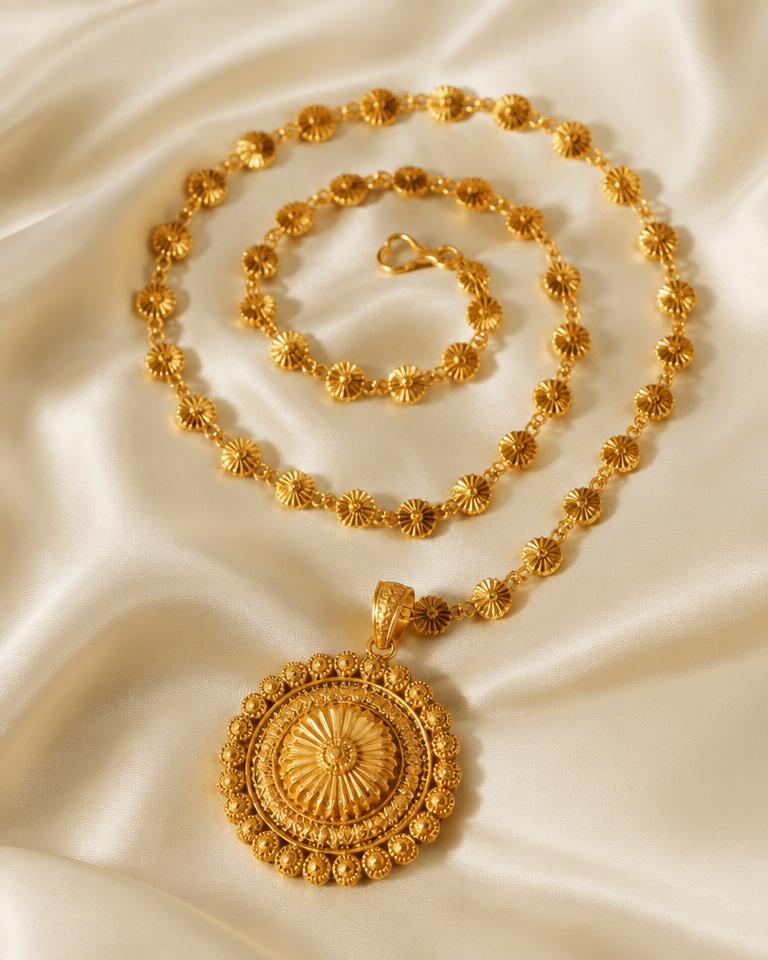 Medallion Rosette Necklace